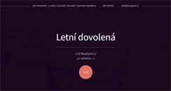 Desktop Screenshot of leto.bluesport.cz